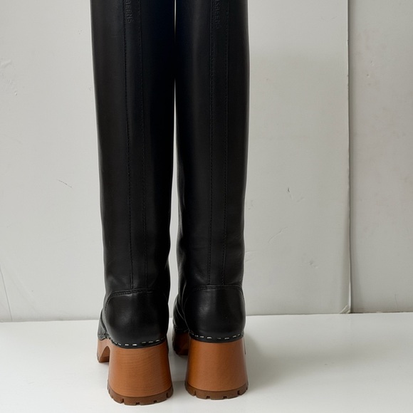 Swedish Hasbeens Black Heeled Boots NIB - Picture 9 of 9